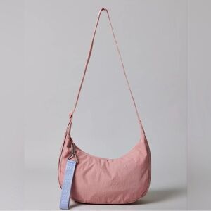 BAGGU Pink Crescent Shoulder Bag (Purple Strap Accent NOT included)